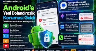 Android dolandırıcılık koruması Google Messages Gemini Nano ekran paylaşımı ve çağrı güvenliği
